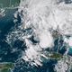 Satellite image Gulf of Mexico disturbance, captured at 10 am ET on Monday May 14.